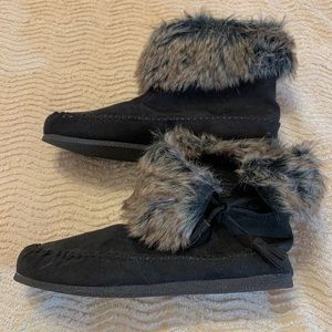 New Madden Girl Furry Black Booties